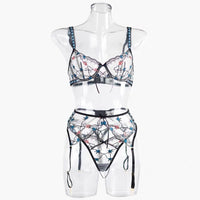 Floral Sheer Cup Lingerie Set