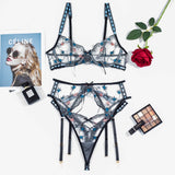 Floral Sheer Cup Lingerie Set