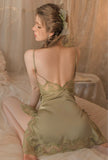 Romantic Satin Nightgown Set, Sexy Lingerie, Satin Lingerie