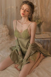 Romantic Satin Nightgown Set, Sexy Lingerie, Satin Lingerie