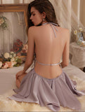 Satin Lace Lingerie Set, Sheer Nightgown, Silky Robe, Cute Lingerie, Nightwear