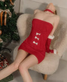 Christmas Lingerie Set, Christmas Dress, Christmas Gift, Velvet Lingerie, Holiday Gift
