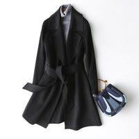 Women Wool Coat, Double-Sided Cashmere Coat Women's Wool Coat