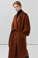 Women long double-sided wool coat cashmere coat autumn coat