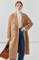 Women long double-sided wool coat cashmere coat autumn coat