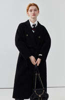 Women long double-sided wool coat cashmere coat autumn coat