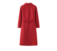 Women long double-sided wool coat cashmere coat autumn coat