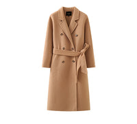 Women long double-sided wool coat cashmere coat autumn coat