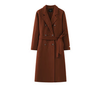 Women long double-sided wool coat cashmere coat autumn coat
