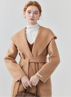 Women double-sided 100% wool coat cashmere coat autumn coat