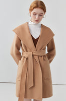 Women double-sided 100% wool coat cashmere coat autumn coat