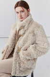 Winter faux rabbit fur coat women's plush thickened warm coat