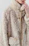 Winter faux rabbit fur coat women's plush thickened warm coat