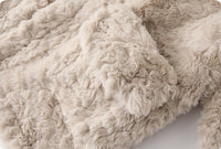 Winter faux rabbit fur coat women's plush thickened warm coat