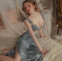 Satin Nightgown, Silky Nightie, Lingerie, Pajama, Loungewear