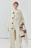 Retro Lapel Double-Sided Wool Coat Women Long Wool Coat Autumn/ Winter