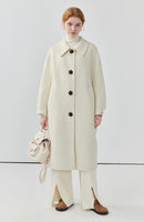 Retro Lapel Double-Sided Wool Coat Women Long Wool Coat Autumn/ Winter