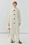 Retro Lapel Double-Sided Wool Coat Women Long Wool Coat Autumn/ Winter