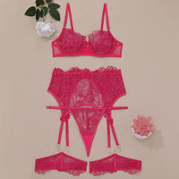 Floral Sheer Cup Lingerie Set