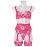 Floral Sheer Cup Lingerie Set