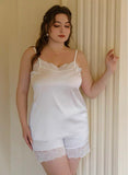 Plus Size Nightie, Plus Size Dress, Plus Size Lace Embroidery Lingerie Set, Plus Size Lingerie, Curvy Slip