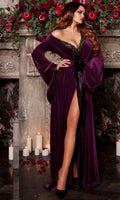 Magnificent Velvet Robe, Cozy Lingerie, Velvet Lingerie, Velvet Robe, Long Nightgown, Lace Lingerie, Lingerie Set, Wedding Gift