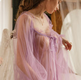 Goddess Lace Sheer Nightgown, Plus Sizes Available