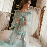 Goddess Lace Sheer Nightgown, Plus Sizes Available