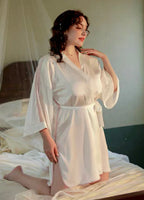 Plus Size Boyfriend Style Shirt, Satin Lingerie Set, Silky Nightgown, Robe, Plus Size Lingerie, Curve Slip