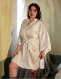 Plus Size Boyfriend Style Shirt, Satin Lingerie Set, Silky Nightgown, Robe, Plus Size Lingerie, Curve Slip