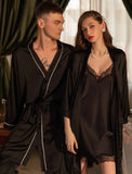 Couple Pajamas, Satin Pajama Set, Men Robe, Lingerie Set