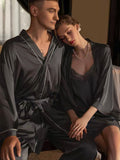 Couple Pajamas, Satin Pajama Set, Men Robe, Lingerie Set