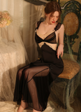 Dreaming Satin Lace Nightgown, Silky Nightie, Lingerie, Pajama, Loungewear