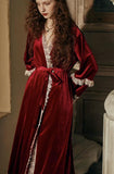 Velvet Royal Court Style Princess Pajama Set