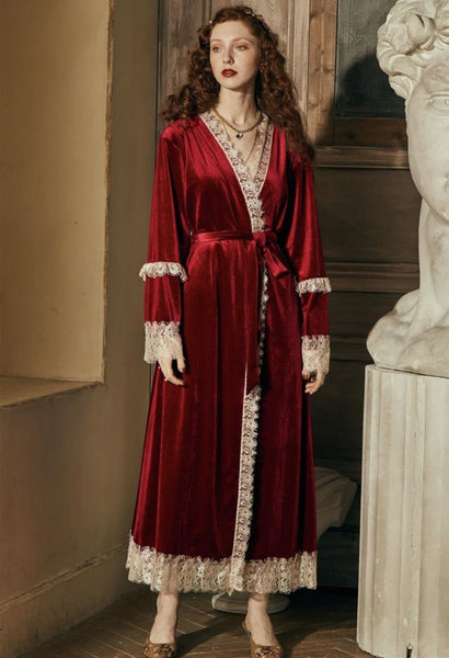 Velvet Royal Court Style Princess Pajama Set