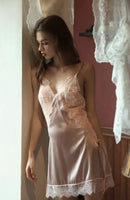 Butterfly Lace Embroidery Nightgown, Exquisite Lingerie Dress