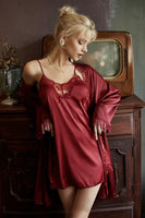 Side Tie Satin Nightgown, Sexy Lingerie