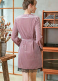 Delightful Corduroy Lace Nightgown/ Matching Robe