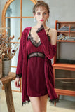 Delightful Corduroy Lace Nightgown/ Matching Robe