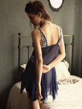 Elegant Floral Lace Embroidered Nightgown, Plus Sizes Available