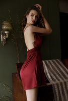 Elegant Helen Satin Lace Chemise Nightgown