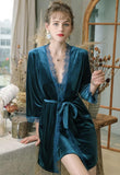 Elegant Velvet Robe & Nightgown Set