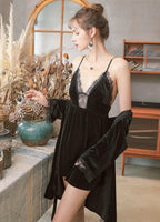 Elegant Velvet Robe & Nightgown Set