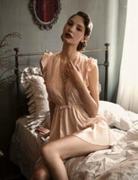 Give Into Love Vintage Silky Babydoll Lingerie Dress