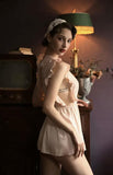 Give Into Love Vintage Silky Babydoll Lingerie Dress