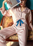 Sweetheart 2-Piece Satin Vintage Pajama Set