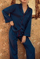 Sweetheart 2-Piece Satin Vintage Pajama Set