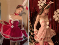 Christmas Lingerie Set, Christmas Gift, Velvet Lingerie, Holiday Gift