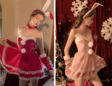 Christmas Lingerie Set, Christmas Gift, Velvet Lingerie, Holiday Gift