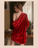 Velvet Nightgown, Sexy Lingerie, Velvet Robe